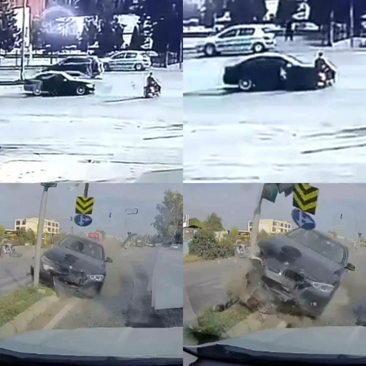 adanada otomobil motosiklete carpti surucu agir yaralandi I1HWROOF.jpg