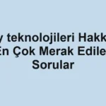 Uzay teknolojileri Hakkında En Çok Merak Edilen Sorular